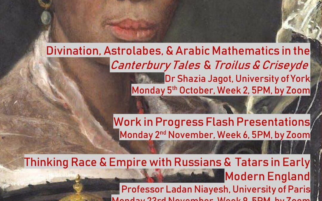 Ladan Niayesh – “Thinking Race and Empire with Russians and Tatars in Early Modern England” Online Seminar, 23 November 2020, 5pm