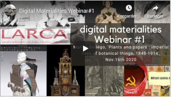 Le webinaire “Plants and papers : imperial lives of botanical things, 1848-1914.” est en ligne !