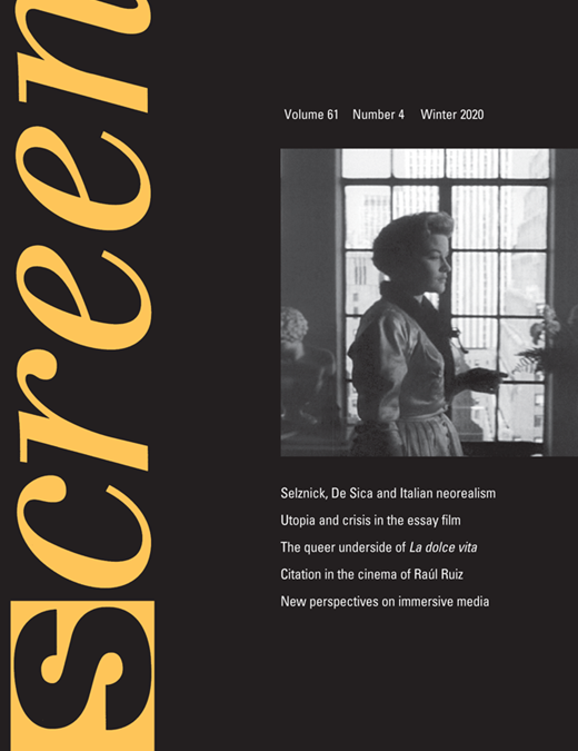 Absorbed in experience: new perspectives on immersive media Introduction – Screen, Volume 61, Issue 4 – Martine Beugnet et Lily Hibberd