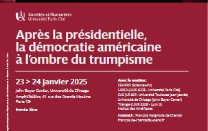 Colloque international : “Après la présidentielle: la démocratie américaine à l’ombre du trumpisme – 23-24 janvier 2025
